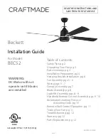 Craftmade BEC52 Installation Manual предпросмотр