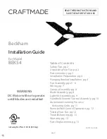 Craftmade Beckham BEK54 Installation Manual preview