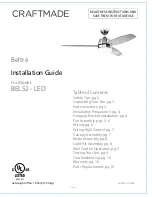 Craftmade Beltre BEL52-LED Installation Manual preview