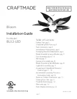 Preview for 1 page of Craftmade BL52-LED Installation Manual