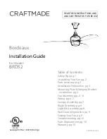 Предварительный просмотр 1 страницы Craftmade Bordeaux BRD52 Installation Manual