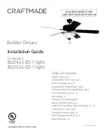 Craftmade Builder Deluxe BLD42-LED-1 Installation Manual preview