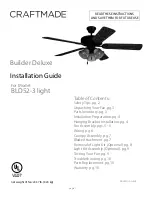 Craftmade Builder Deluxe BLD52-3 light Installation Manual предпросмотр