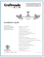 Craftmade BW248AG6 Installation Manual предпросмотр