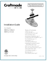 Preview for 1 page of Craftmade BW321AG3 Installation Manual