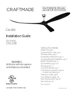 Craftmade Cavallo CVL100 Installation Manual предпросмотр