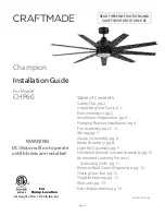 Craftmade Champion CHP60 Installation Manual предпросмотр