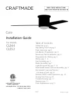 Предварительный просмотр 1 страницы Craftmade Cole CLE44 Installation Manual