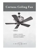 Предварительный просмотр 1 страницы Craftmade Cortana CR52 Installation Instructions Manual