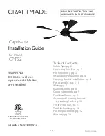 Preview for 1 page of Craftmade CPT52 Installation Manual