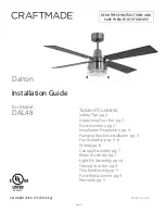 Craftmade Dalton DAL48 Installation Manual предпросмотр