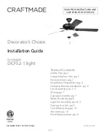 Предварительный просмотр 1 страницы Craftmade DCF52-1 Installation Manual