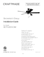 Craftmade DCF52XX5C3W Installation Manual предпросмотр