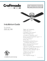 Craftmade DE52CH4 Installation Manual предпросмотр