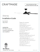 Craftmade Delaney DLY60 Installation Manual предпросмотр