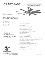 Предварительный просмотр 1 страницы Craftmade Eastwood EAS60 Installation Manual