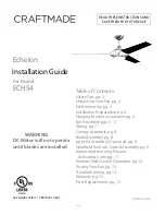 Craftmade Echelon ECH54 Installation Manual предпросмотр