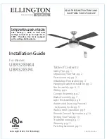 Предварительный просмотр 1 страницы Craftmade Ellington UBR52BNK4 Installation Manual