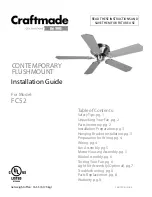 Preview for 1 page of Craftmade FC52 Installation Manual