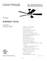 Preview for 1 page of Craftmade Fresco FRS52-LED Installation Manual