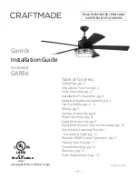 Craftmade GAR56 Installation Manual предпросмотр