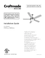 Craftmade Helios HE52 Installation Manual предпросмотр