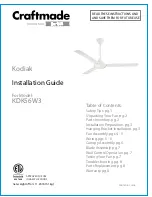 Предварительный просмотр 1 страницы Craftmade Kodiak KDK56W3 Installation Manual