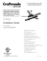 Craftmade LAP54SSDW5 Installation Manual предпросмотр