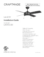 Craftmade LAV44-LED Installation Manual предпросмотр