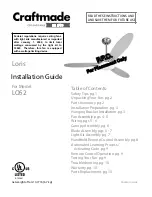 Предварительный просмотр 1 страницы Craftmade Loris LO52 Installation Manual