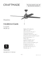 Craftmade Maddie Installation Manual предпросмотр