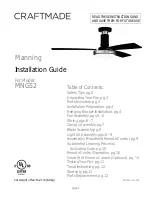 Предварительный просмотр 1 страницы Craftmade Manning MNG52 Installation Manual