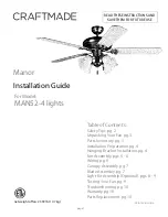 Craftmade Manor MAN52-4 Installation Manual предпросмотр