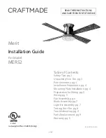 Craftmade Merit MER52 Installation Manual предпросмотр