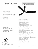 Предварительный просмотр 1 страницы Craftmade MES60 Installation Manual