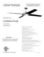 Craftmade MOD60 Installation Manual предпросмотр