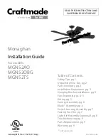 Craftmade Monaghan MGN52AO Installation Manual предпросмотр