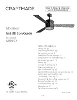 Craftmade MRN52 Installation Manual предпросмотр