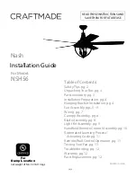 Craftmade Nash NSH56 Series Installation Manual предпросмотр