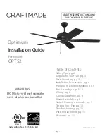 Craftmade Optimum OPT52 Installation Manual предпросмотр