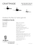 Craftmade Outdoor Pro Plus OP104 Installation Manual предпросмотр