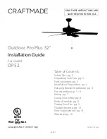 Предварительный просмотр 1 страницы Craftmade Outdoor Pro Plus OP52 Installation Manual