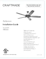 Craftmade PAT64 Installation Manual предпросмотр