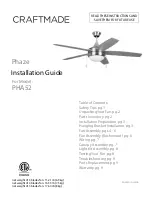 Предварительный просмотр 1 страницы Craftmade Phaze PHA52 Installation Manual