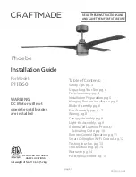 Craftmade Phoebe PHB60 Installation Manual предпросмотр