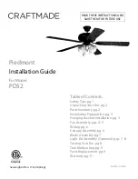 Предварительный просмотр 1 страницы Craftmade Piedmont PD52 Installation Manual