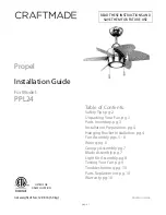 Предварительный просмотр 1 страницы Craftmade Propel PPL24 Installation Manual