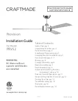 Craftmade Provision PRV52 Installation Manual предпросмотр