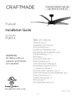 Предварительный просмотр 1 страницы Craftmade Pursuit PUR54 Installation Manual