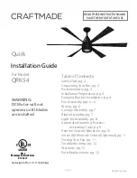 Предварительный просмотр 1 страницы Craftmade Quirk QRK54 Installation Manual